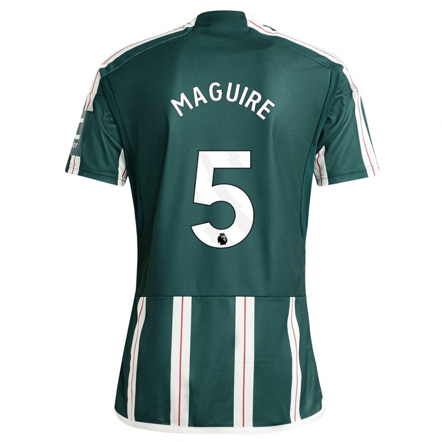 Kids Harry Maguire #5 Dark Green Away Jersey 2023/24 T-Shirt Canada