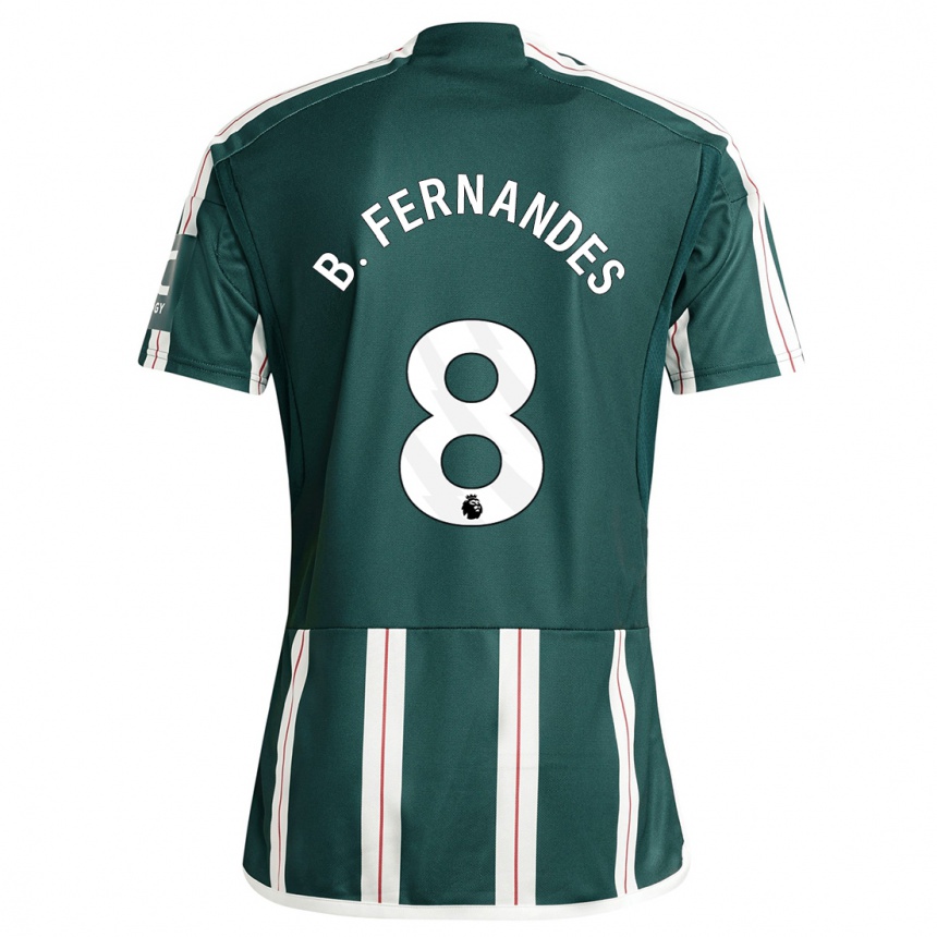 Kids  Bruno Fernandes #8 Dark Green Away Jersey 2023/24 T-Shirt Canada