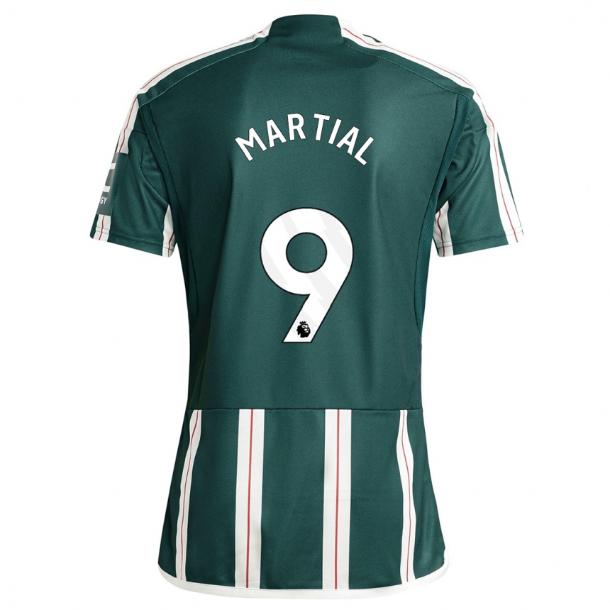 Kids  Anthony Martial #9 Dark Green Away Jersey 2023/24 T-Shirt Canada