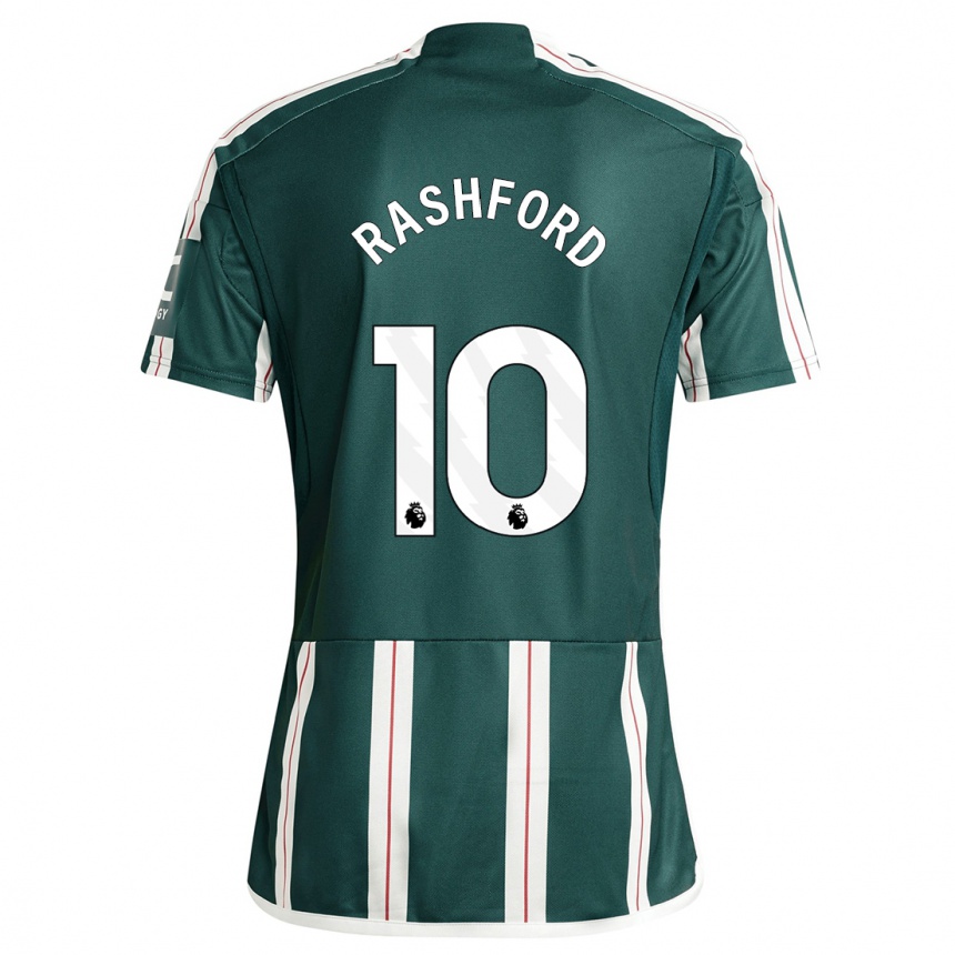 Kids Marcus Rashford #10 Dark Green Away Jersey 2023/24 T-Shirt Canada