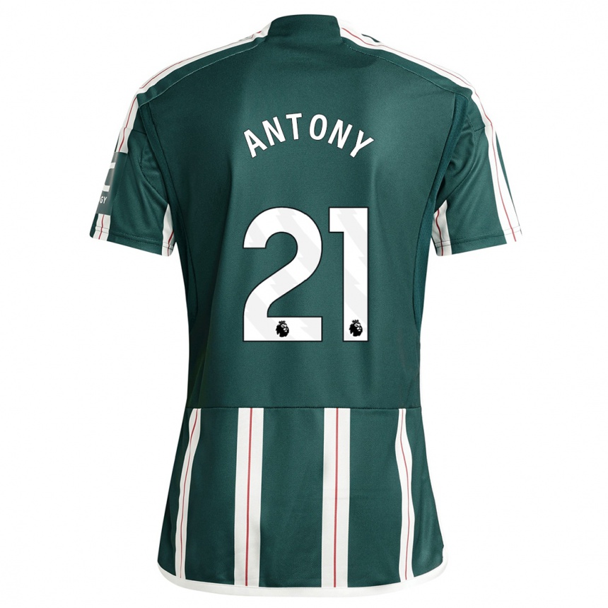 Kids  Antony #21 Dark Green Away Jersey 2023/24 T-Shirt Canada