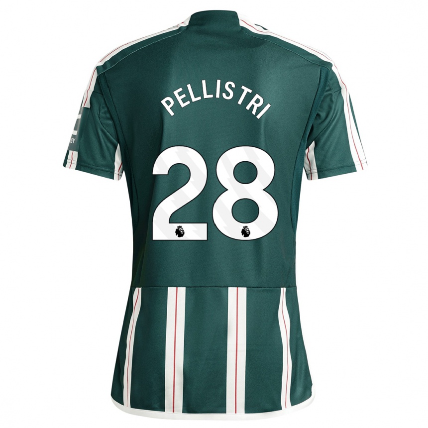 Kids Facundo Pellistri #28 Dark Green Away Jersey 2023/24 T-Shirt Canada