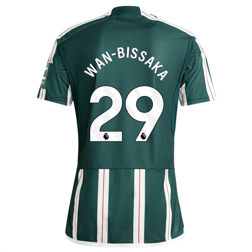 Kids Aaron Wan-Bissaka #29 Dark Green Away Jersey 2023/24 T-Shirt Canada