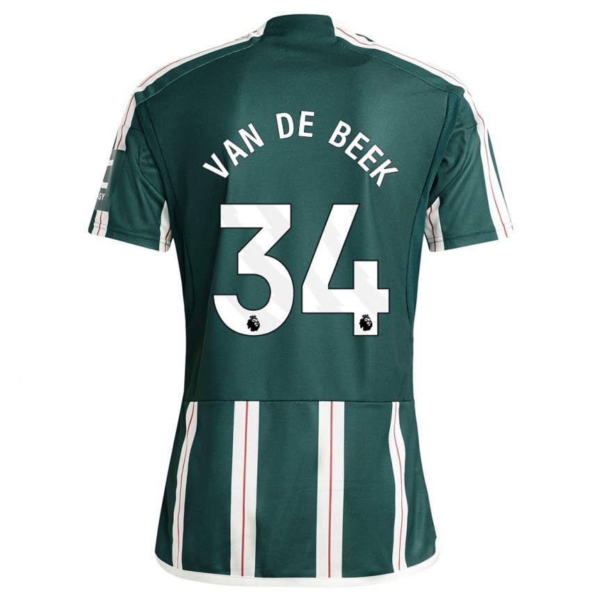 Kids  Donny Van De Beek #34 Dark Green Away Jersey 2023/24 T-Shirt Canada