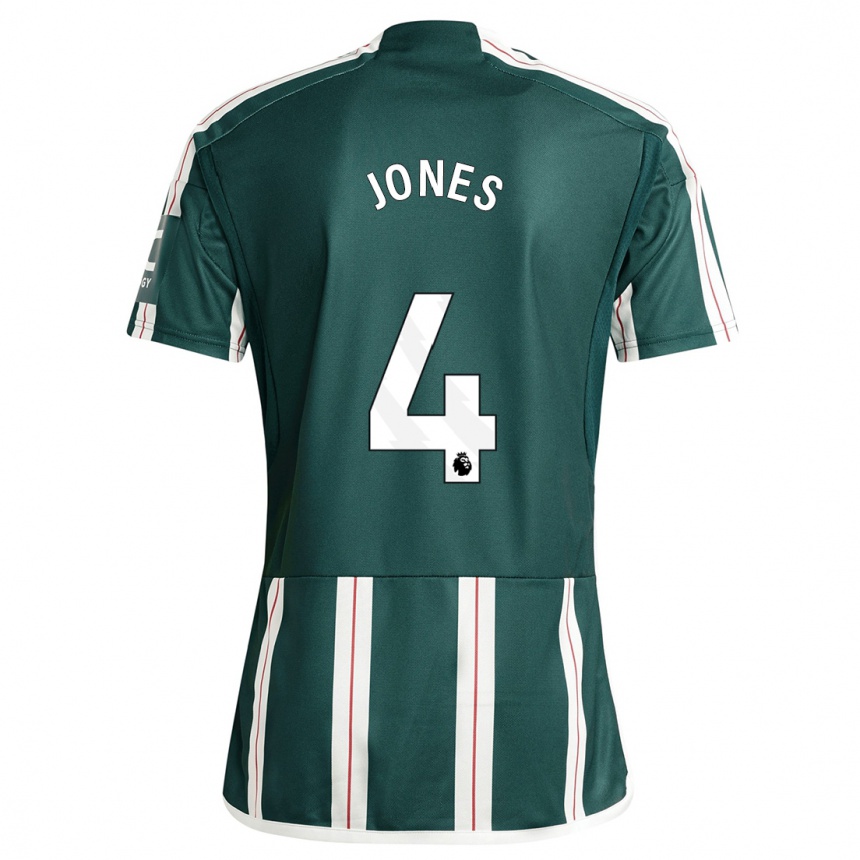 Enfant Football Maillot Phil Jones #4 Vert Foncé Tenues Extérieur 2023/24 Canada