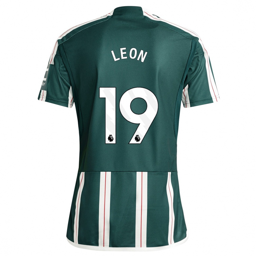 Kids  Adriana Leon #19 Dark Green Away Jersey 2023/24 T-Shirt Canada