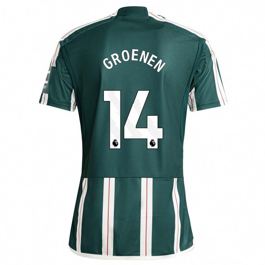 Kids  Jackie Groenen #14 Dark Green Away Jersey 2023/24 T-Shirt Canada