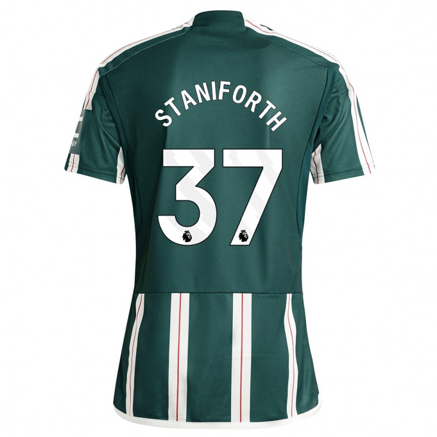 Kids  Lucy Staniforth #37 Dark Green Away Jersey 2023/24 T-Shirt Canada