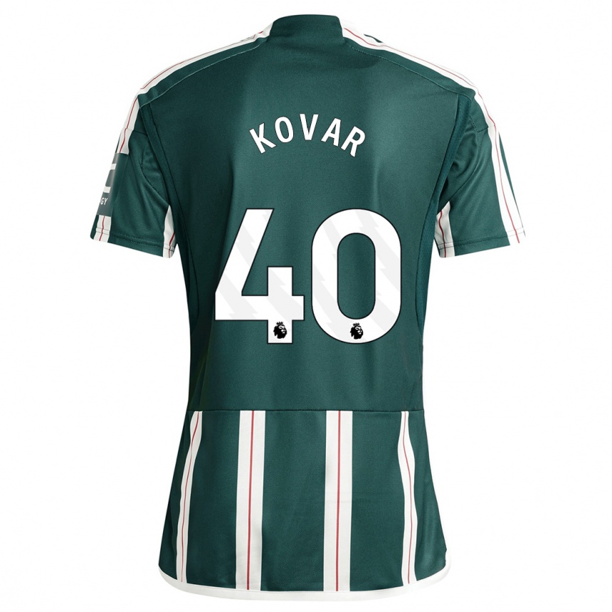 Enfant Football Maillot Matej Kovar #40 Vert Foncé Tenues Extérieur 2023/24 Canada