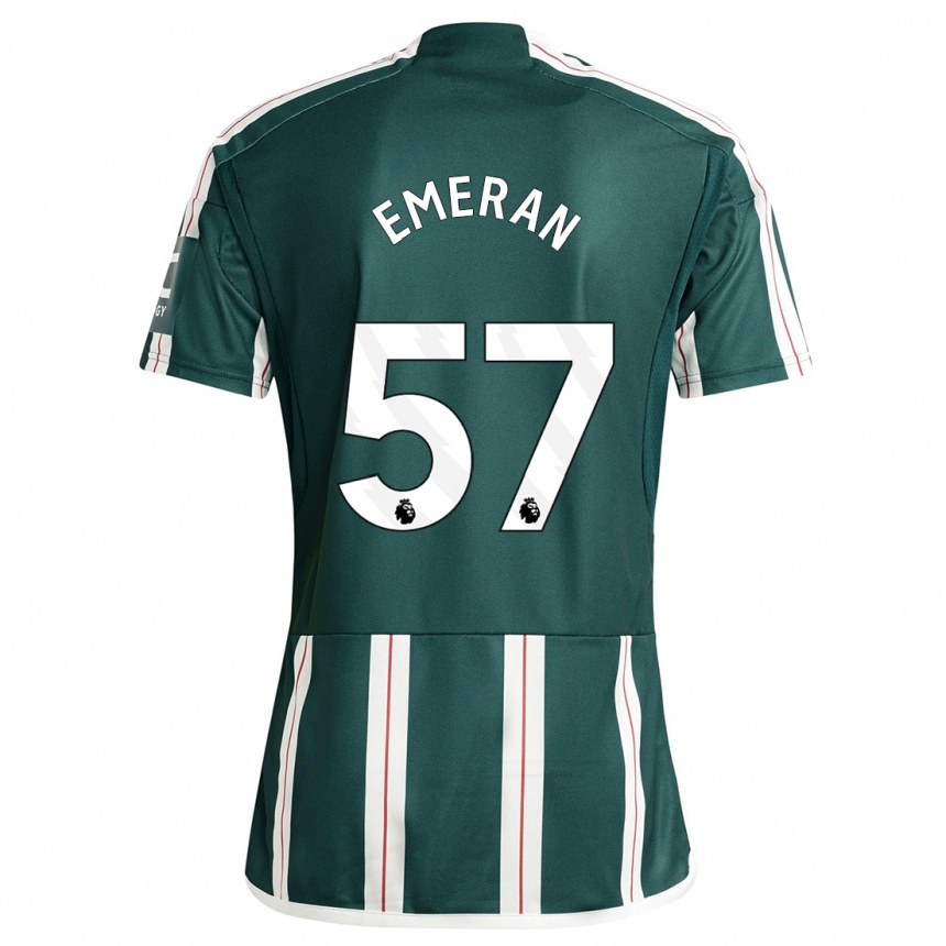 Kids  Noam Emeran #57 Dark Green Away Jersey 2023/24 T-Shirt Canada