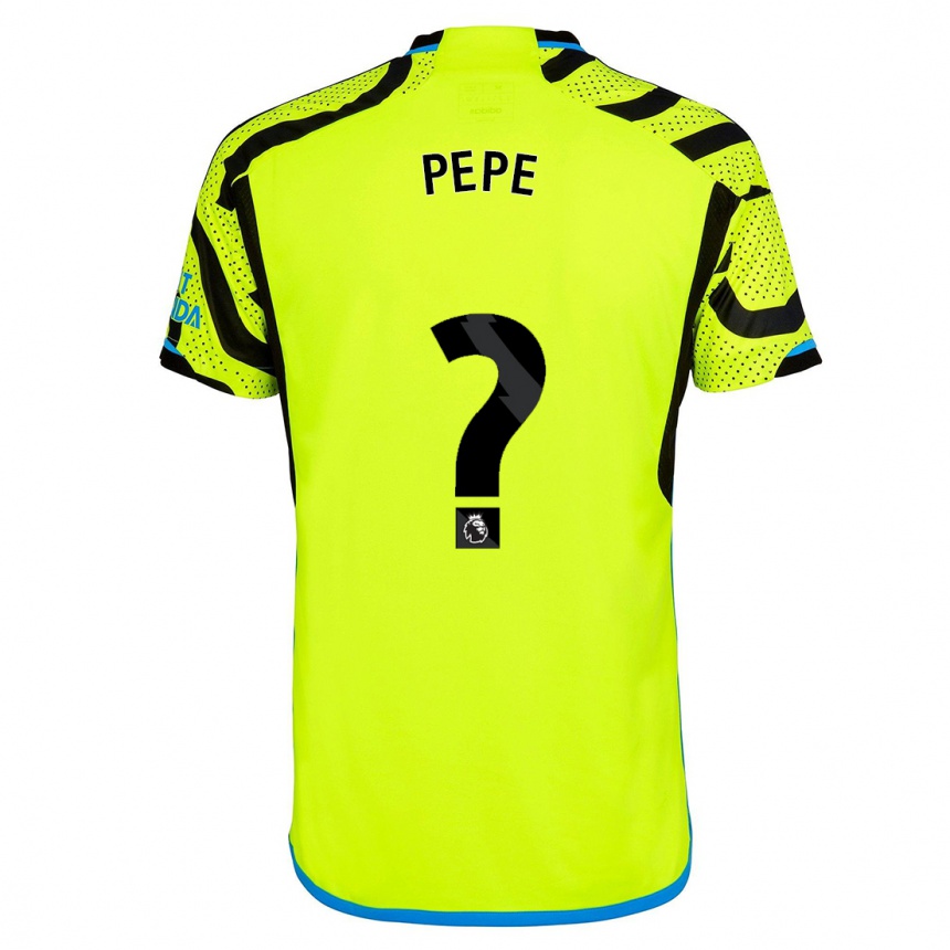 Kids  Nicolas Pepe #0 Yellow Away Jersey 2023/24 T-Shirt Canada