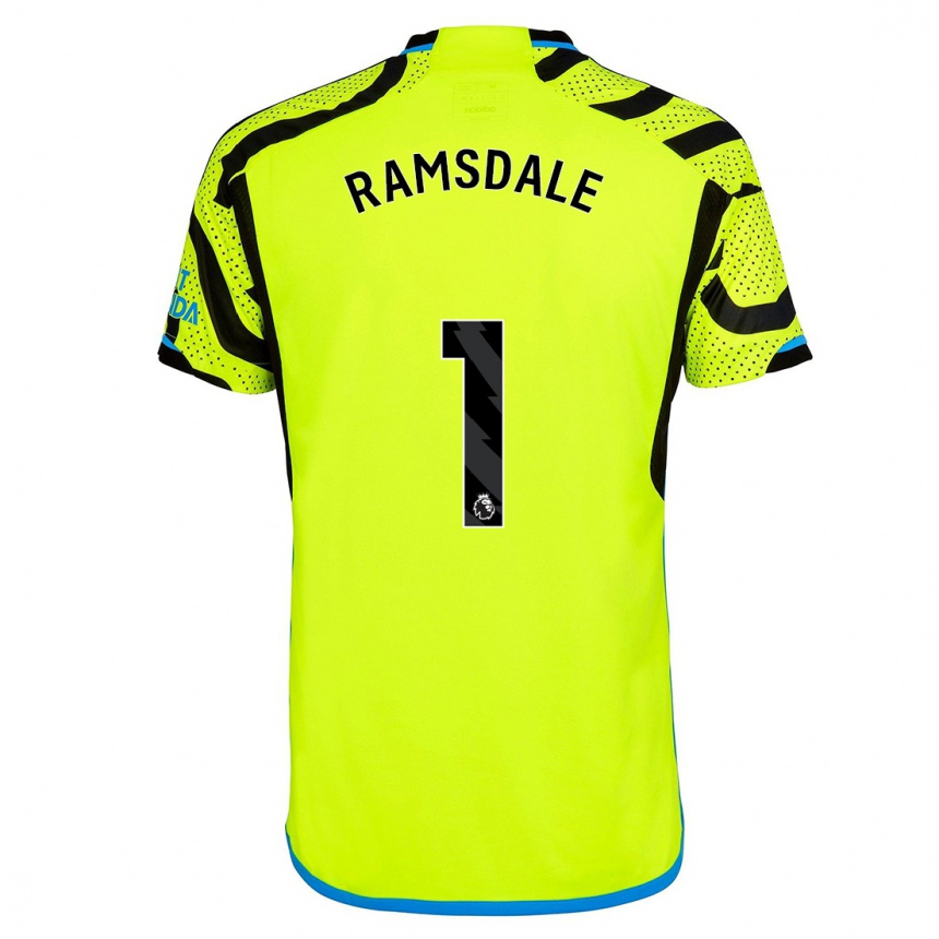 Kids Aaron Ramsdale #1 Yellow Away Jersey 2023/24 T-Shirt Canada