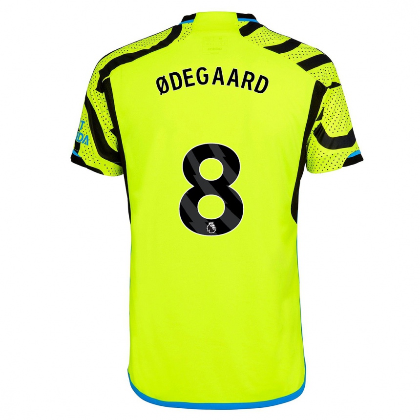 Kids  Martin Odegaard #8 Yellow Away Jersey 2023/24 T-Shirt Canada