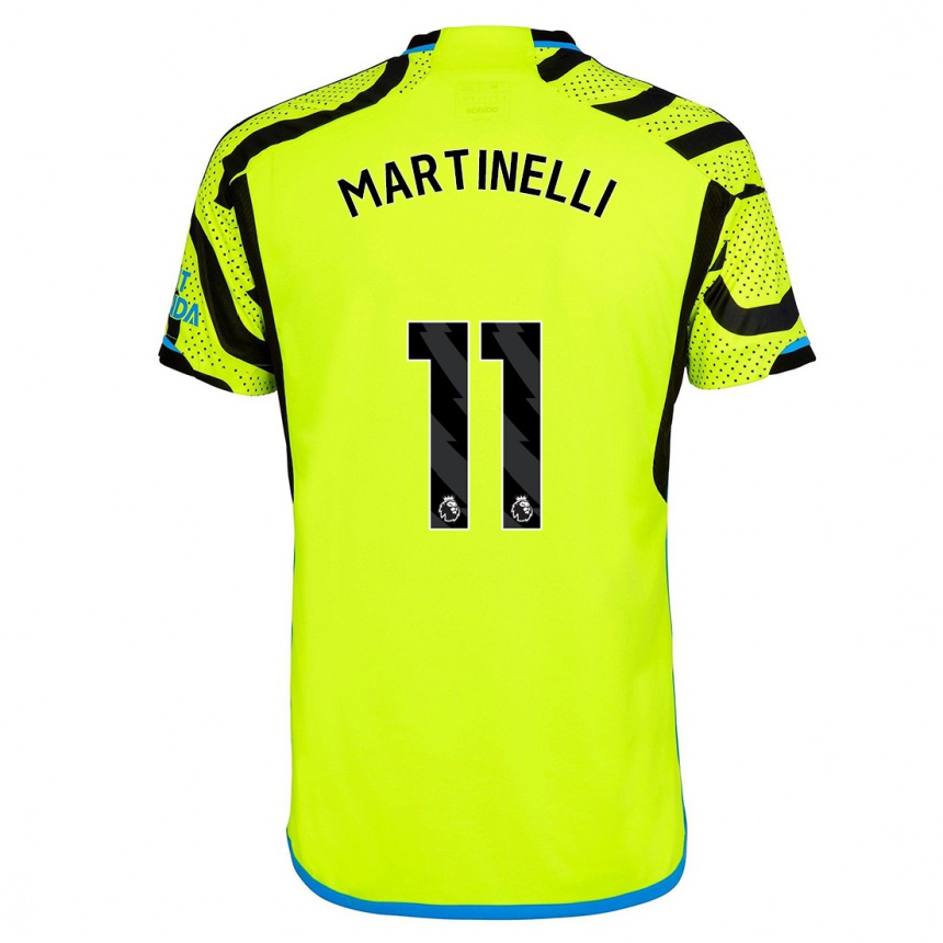 Kids Gabriel Martinelli #11 Yellow Away Jersey 2023/24 T-Shirt Canada