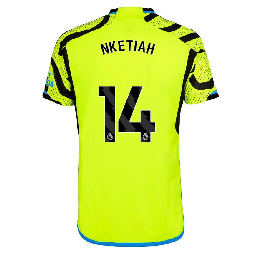 Kids Eddie Nketiah #14 Yellow Away Jersey 2023/24 T-Shirt Canada