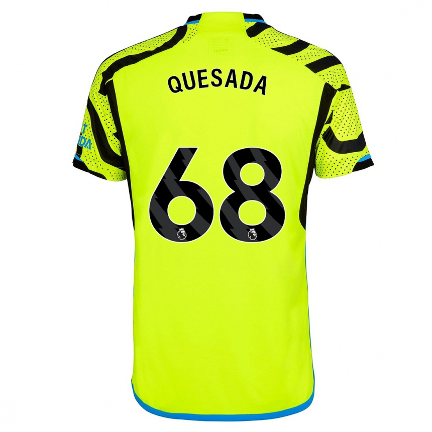 Kids  Elián Quesada #68 Yellow Away Jersey 2023/24 T-Shirt Canada