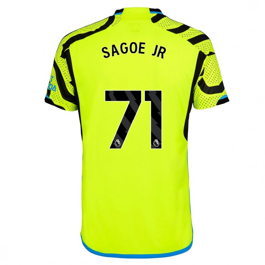 Kids  Charles Sagoe Jr #71 Yellow Away Jersey 2023/24 T-Shirt Canada