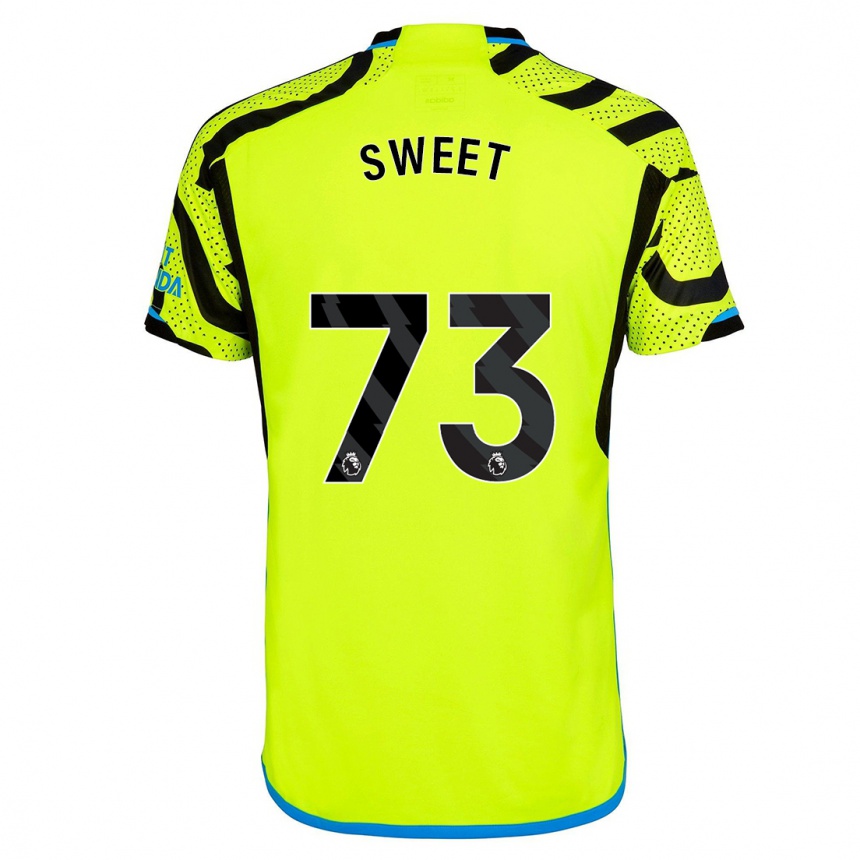 Kids  James Sweet #73 Yellow Away Jersey 2023/24 T-Shirt Canada