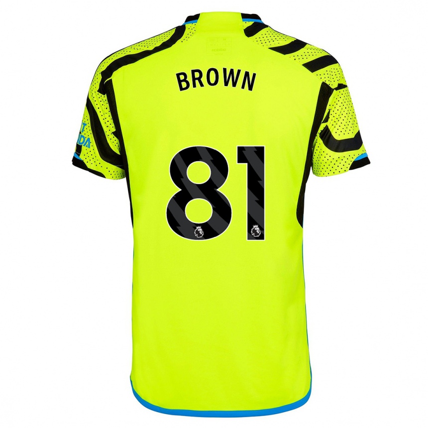 Kids  Luis Brown #81 Yellow Away Jersey 2023/24 T-Shirt Canada