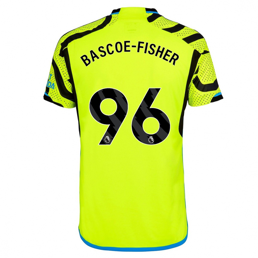 Kids  Jakai Bascoe-Fisher #96 Yellow Away Jersey 2023/24 T-Shirt Canada