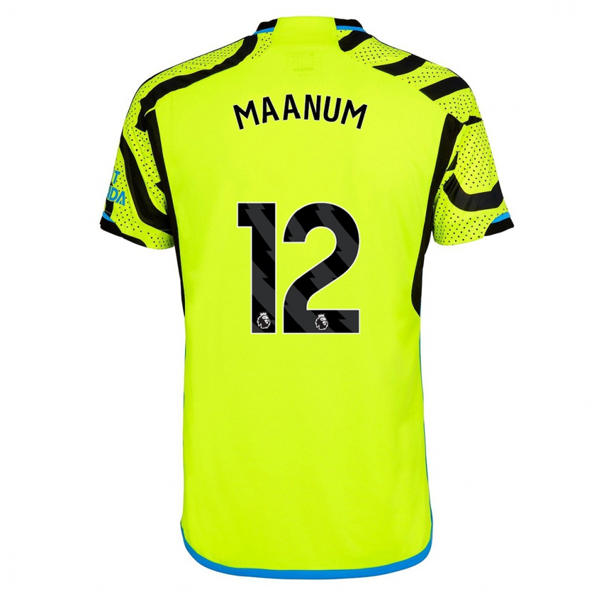 Kids Frida Maanum #12 Yellow Away Jersey 2023/24 T-Shirt Canada