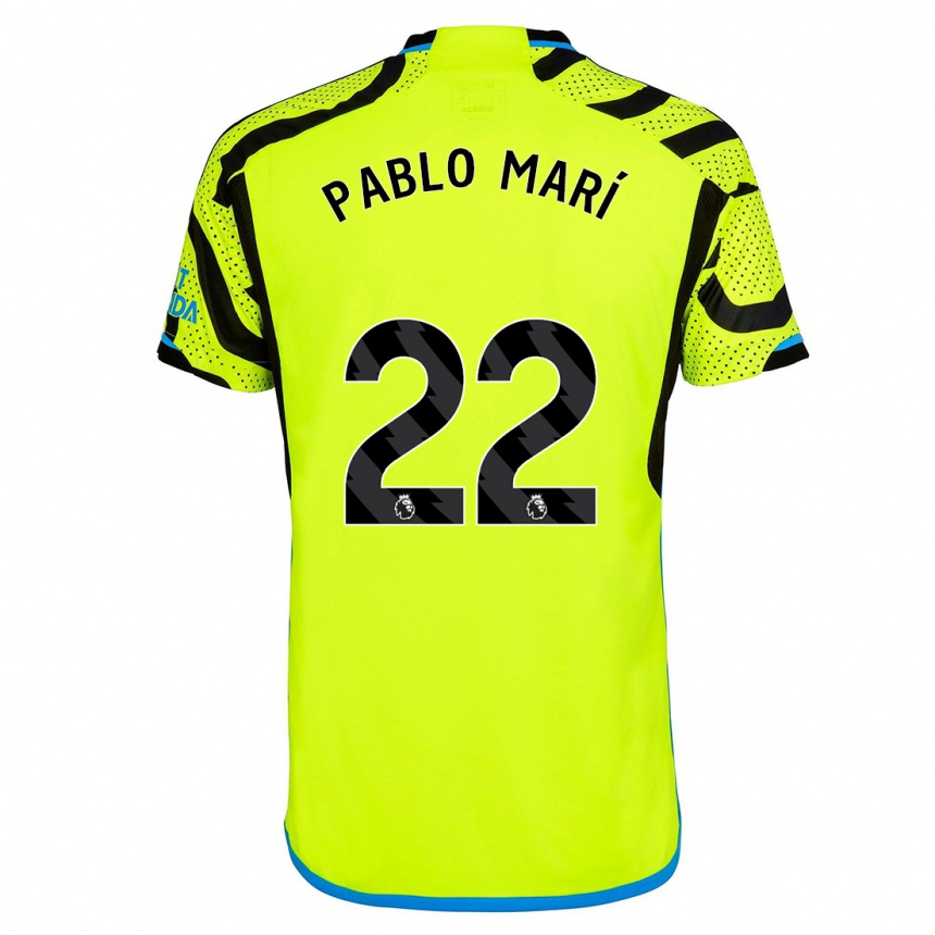 Kids Pablo Mari #22 Yellow Away Jersey 2023/24 T-Shirt Canada