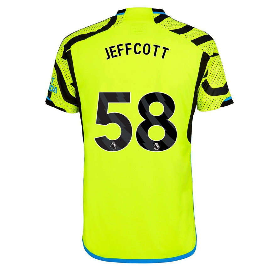 Kids  Henry Jeffcott #58 Yellow Away Jersey 2023/24 T-Shirt Canada