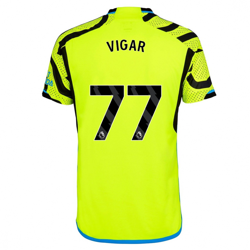 Kids Billy Vigar #77 Yellow Away Jersey 2023/24 T-Shirt Canada