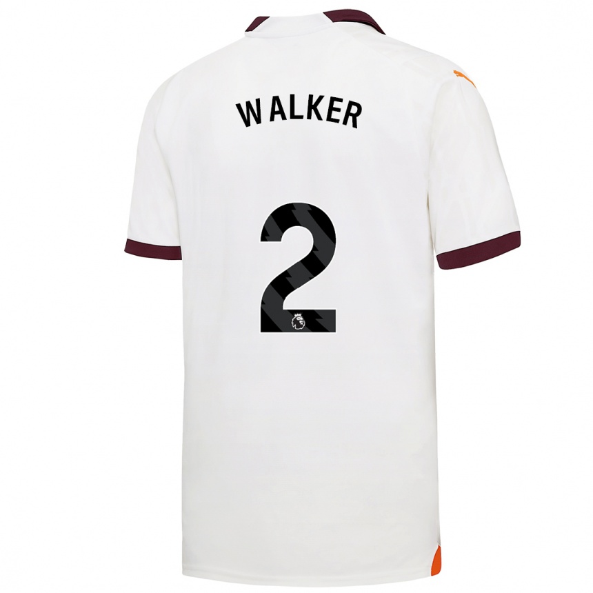 Enfant Football Maillot Kyle Walker #2 Blanc Tenues Extérieur 2023/24 Canada