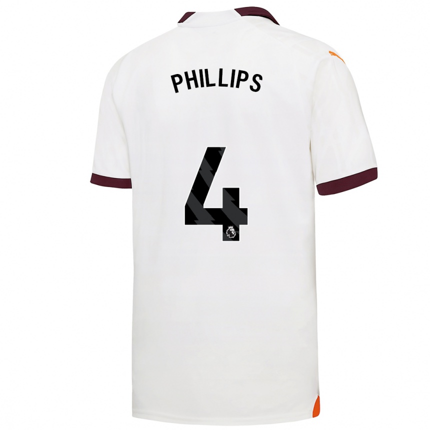 Kids Kalvin Phillips #4 White Away Jersey 2023/24 T-Shirt Canada