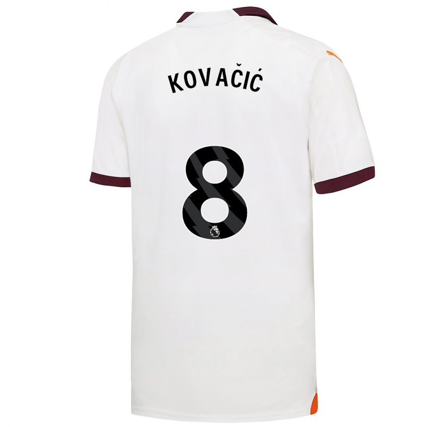 Enfant Football Maillot Mateo Kovacic #8 Blanc Tenues Extérieur 2023/24 Canada