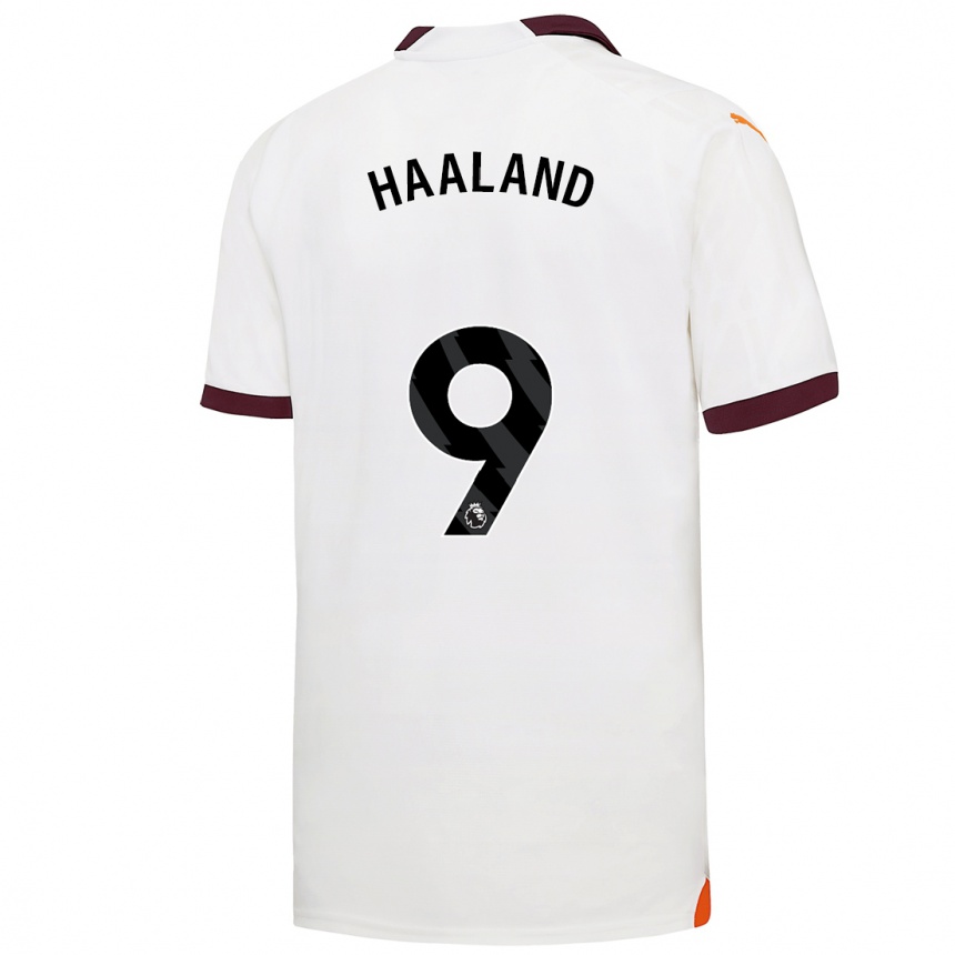 Enfant Football Maillot Erling Haaland #9 Blanc Tenues Extérieur 2023/24 Canada