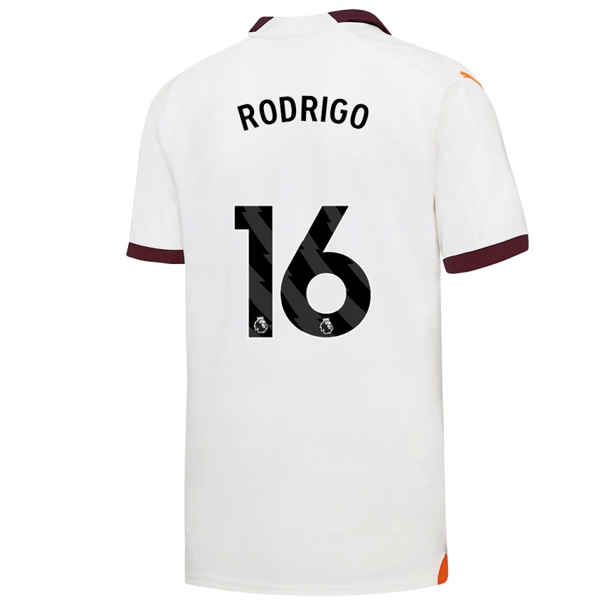 Kids  Rodrigo Hernandez #16 White Away Jersey 2023/24 T-Shirt Canada