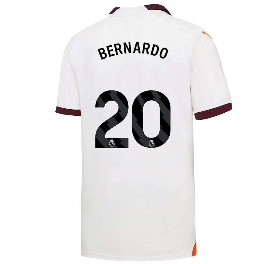 Kids  Bernardo Silva #20 White Away Jersey 2023/24 T-Shirt Canada