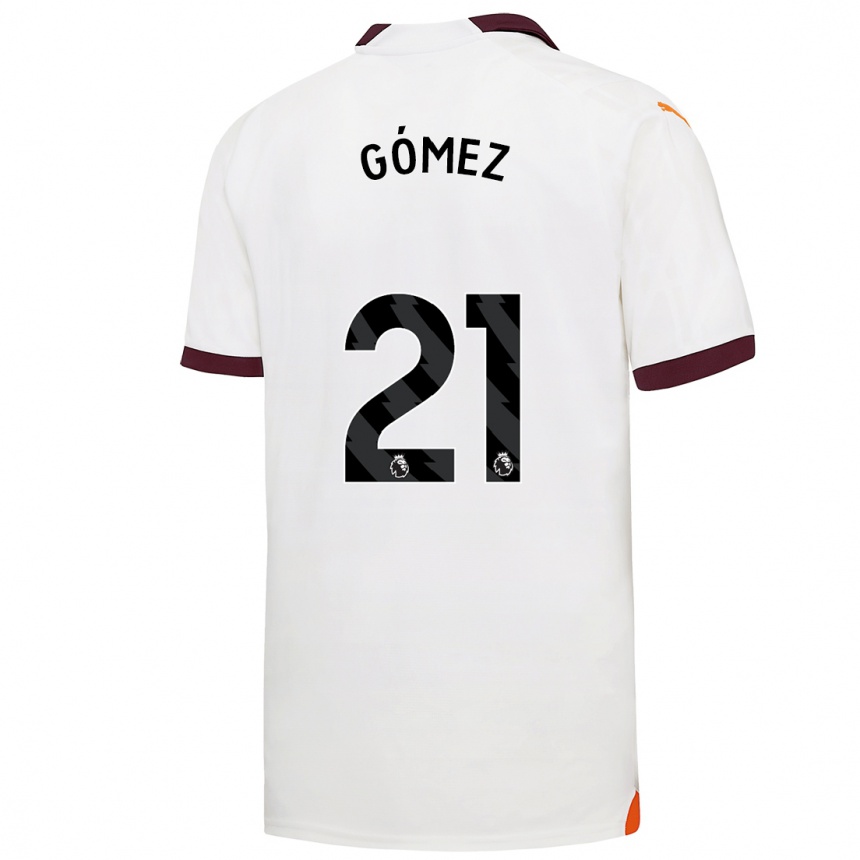 Enfant Football Maillot Sergio Gómez #21 Blanc Tenues Extérieur 2023/24 Canada