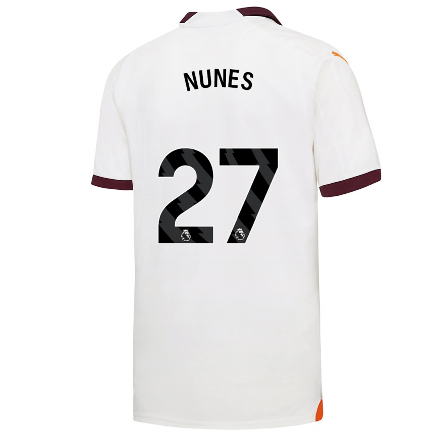 Kids  Matheus Nunes #27 White Away Jersey 2023/24 T-Shirt Canada