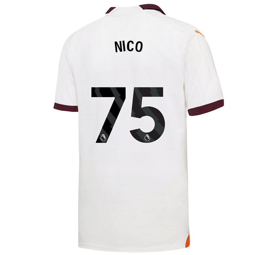 Kids  Nico O'reilly #75 White Away Jersey 2023/24 T-Shirt Canada