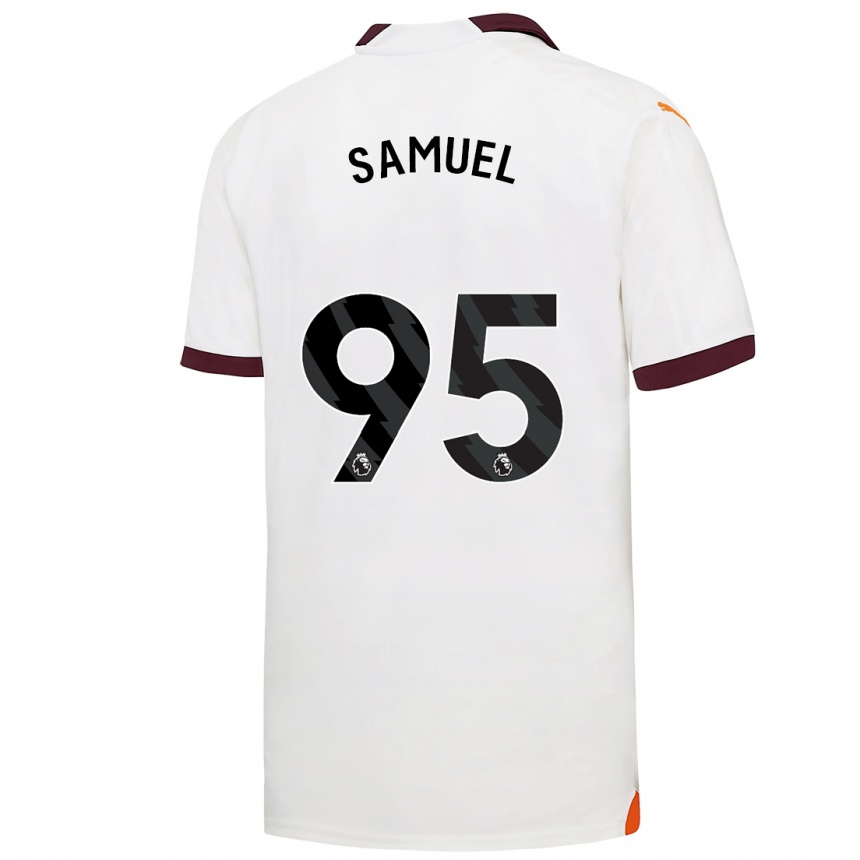 Kids  Lakyle Samuel #95 White Away Jersey 2023/24 T-Shirt Canada