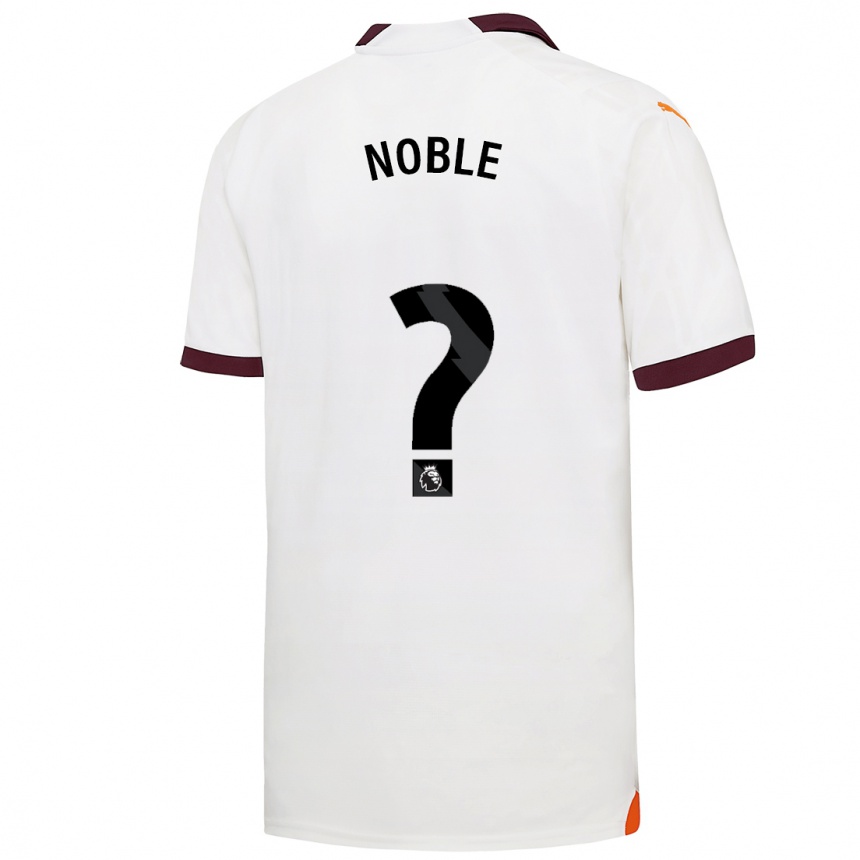 Kids  Kian Noble #0 White Away Jersey 2023/24 T-Shirt Canada