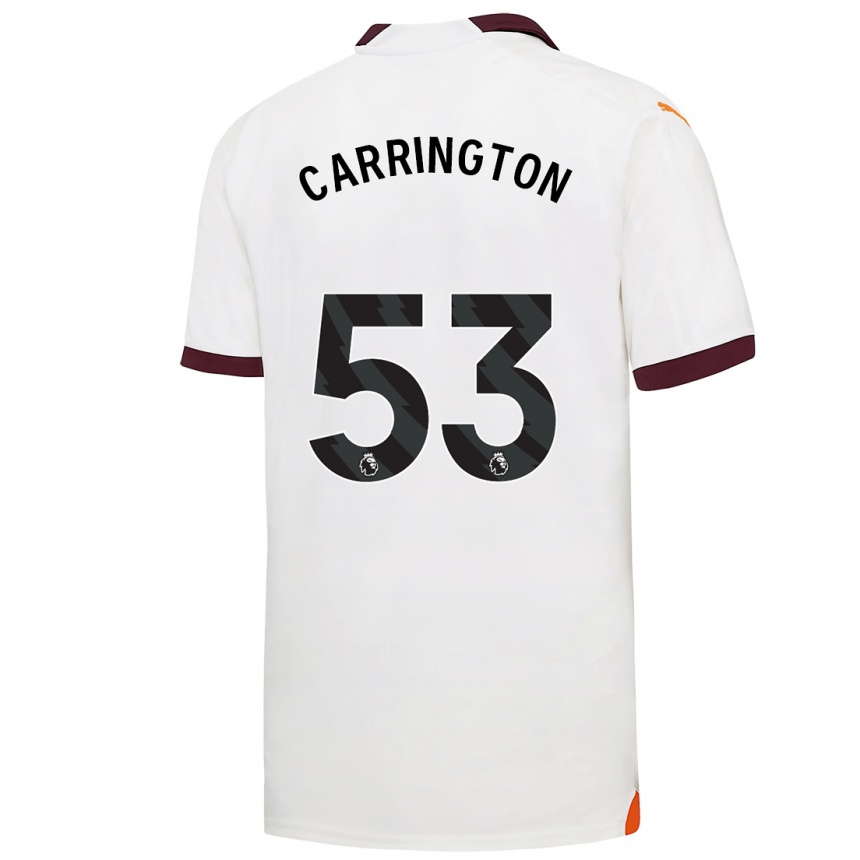 Kids Ezra Carrington #53 White Away Jersey 2023/24 T-Shirt Canada