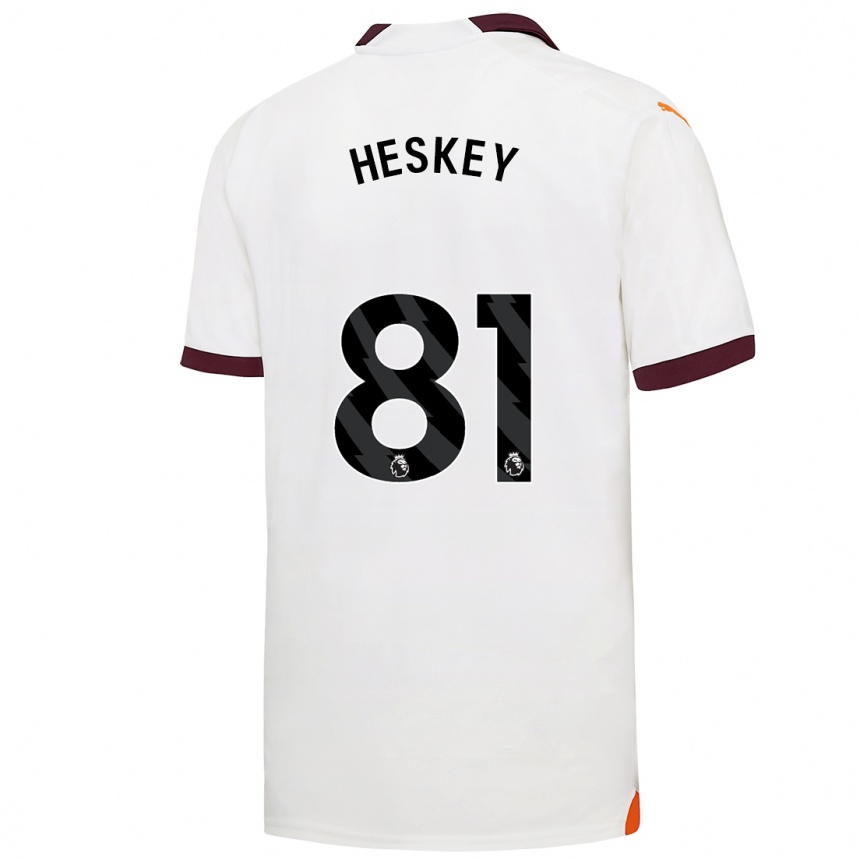 Enfant Football Maillot Jaden Heskey #81 Blanc Tenues Extérieur 2023/24 Canada