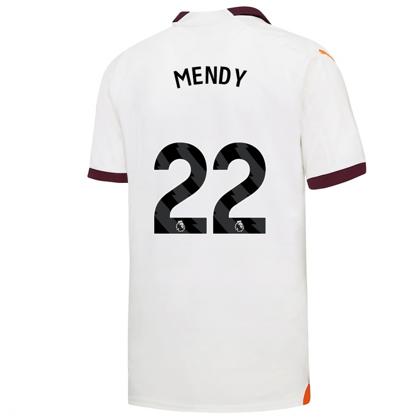 Kids  Benjamin Mendy #22 White Away Jersey 2023/24 T-Shirt Canada