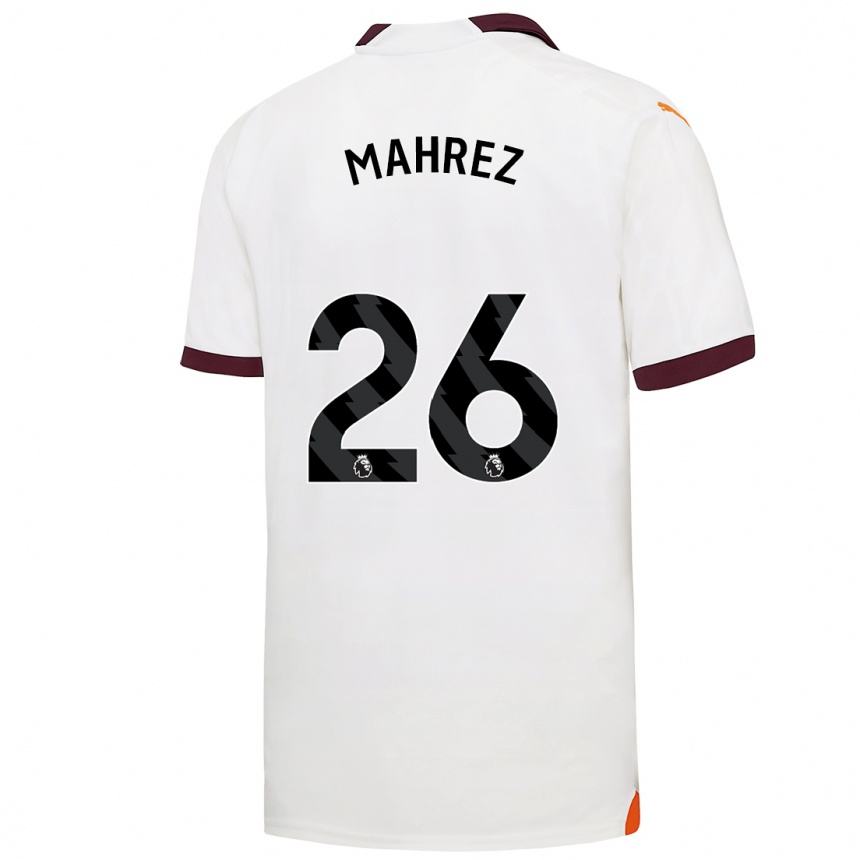 Kids  Riyad Mahrez #26 White Away Jersey 2023/24 T-Shirt Canada