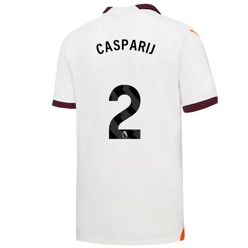 Kids Kerstin Casparij #2 White Away Jersey 2023/24 T-Shirt Canada