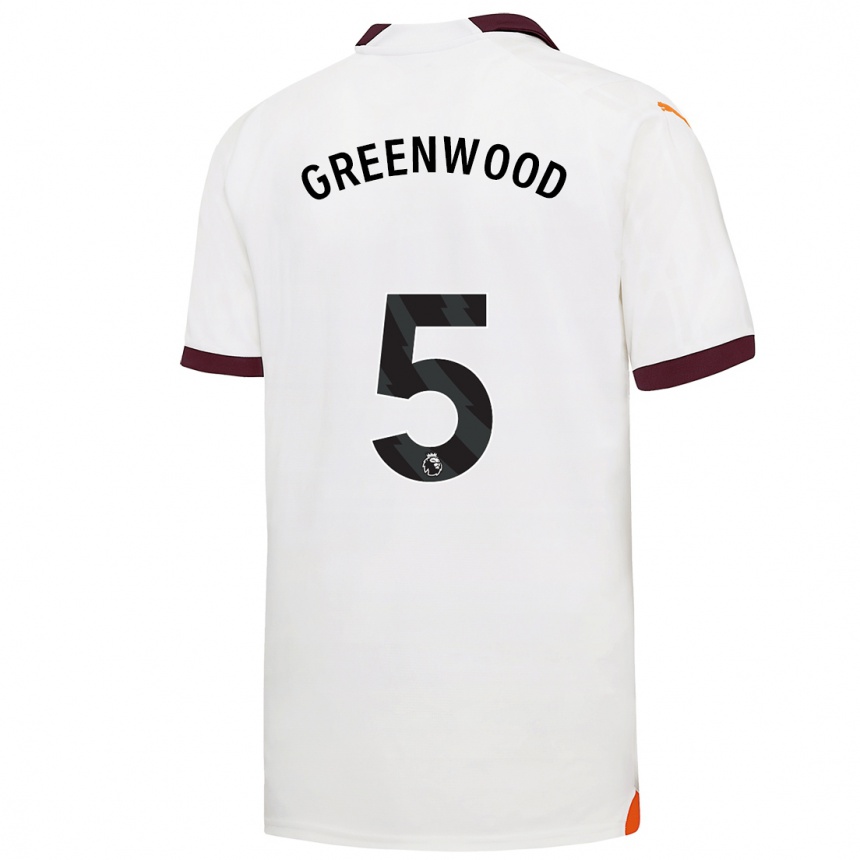 Kids Alex Greenwood #5 White Away Jersey 2023/24 T-Shirt Canada