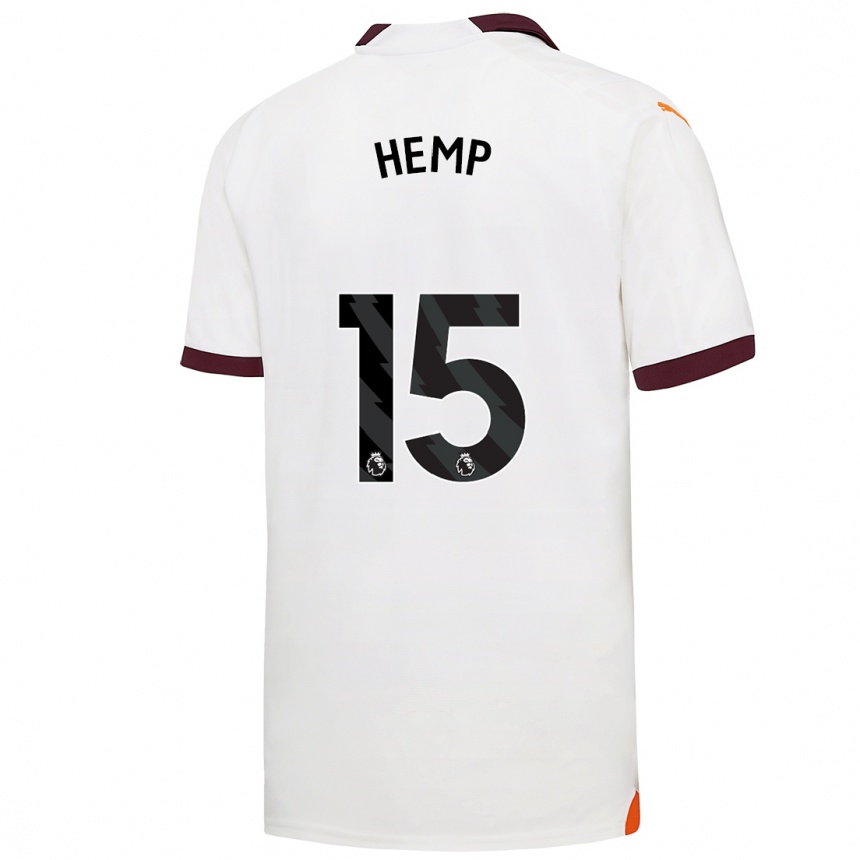 Kids  Lauren Hemp #15 White Away Jersey 2023/24 T-Shirt Canada