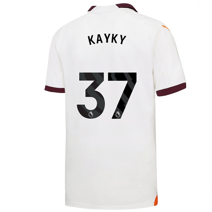 Kids  Kayky #37 White Away Jersey 2023/24 T-Shirt Canada