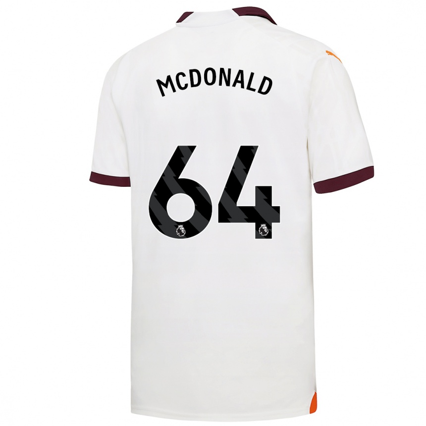 Kids  Rowan Mcdonald #64 White Away Jersey 2023/24 T-Shirt Canada