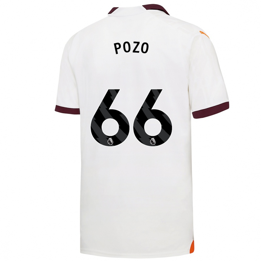 Kids Iker Pozo #66 White Away Jersey 2023/24 T-Shirt Canada