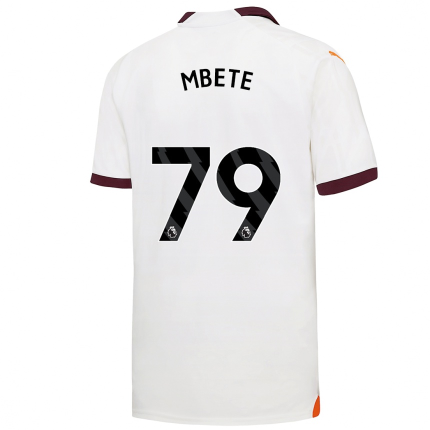 Kids Luke Mbete #79 White Away Jersey 2023/24 T-Shirt Canada